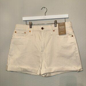 NWT Madewell Mid-Length Jean Short Ivory Womens Size 31